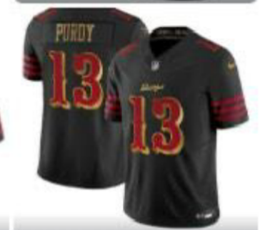 Men San Francisco 49ers #13 Purdy black Nike Limited NFL 2025 Jersey001